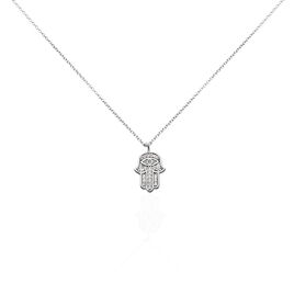 Neuf Pendentif Main de Fatma Plaqu/é Or 750//000 et Oxydes Zirconium